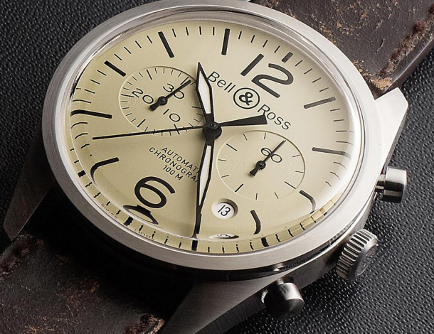 Reviews Of Bell & Ross Vintage BRV126-BEI-ST/SCA Copy Cheap Forever Watches UK With Beige Dials