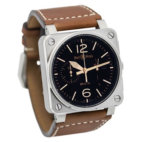 Bell & Ross Instruments Fake UK Watches With Bright Brown Leather Straps Of Decent Styles