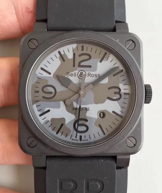 Bell & Ross Instruments Black Camo Fake UK Watches With Matte Black Ceramic Cases