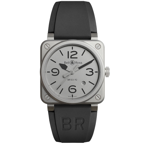 The round grey dials have black luminescent coatings.