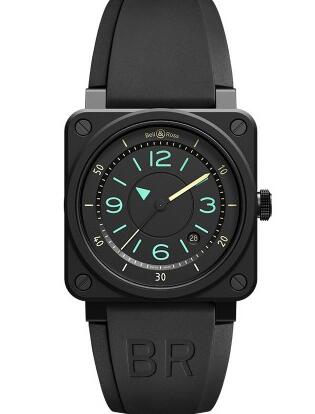 The integrated design of this Bell & Ross is military and strong.