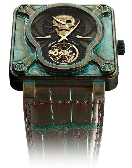 Charm Of Unique Fake Bell & Ross BR01 Skull Bronze Tourbillon Watches