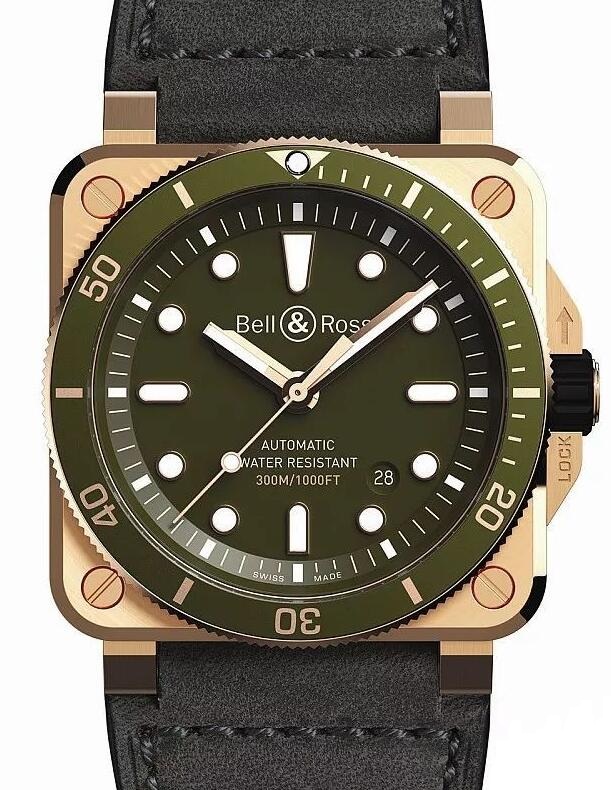 Hot duplication watches online are harmonious with green bronze for the bezels and dials.