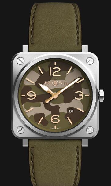 Swiss-made knock-off watches online present green camouflage.