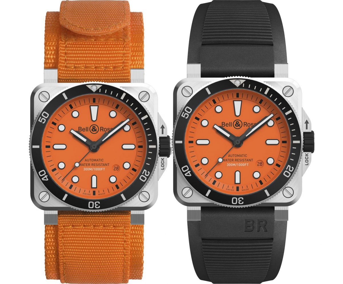 Waterproof UK Bell & Ross BR 03-92 Automatic Replica Watch With Orange Dial For Sale