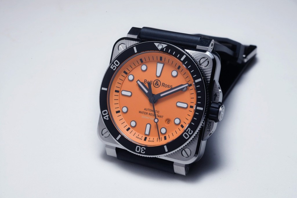 Review On UK Automatic Fake Bell & Ross BR 03-92 Diver Orange BR0392-D-O-ST/SRB For Men