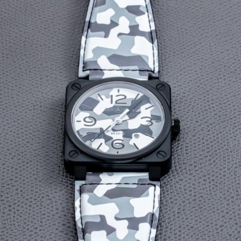 UK Luxury Fake Bell & Ross BR 03-92 White CAMO Watches Of High Quality
